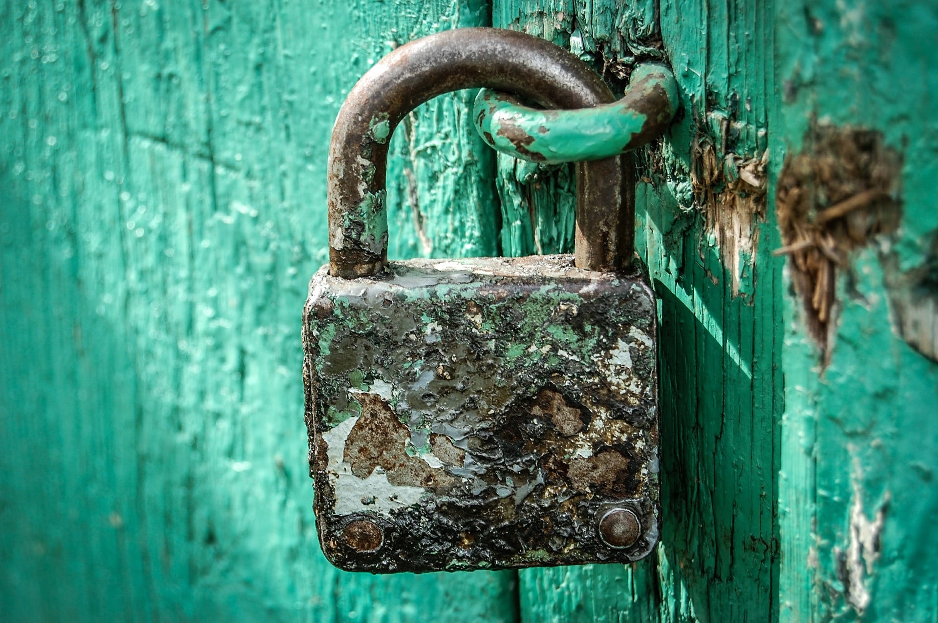 rusted padlock
