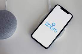 Zoom logo on a mobile phone
