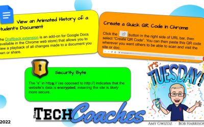 Tech Coach Tips | Document History · Quick QR Codes · ‘S’ is for secure